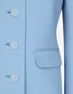Single-breasted Gabbana wool crêpe jacket