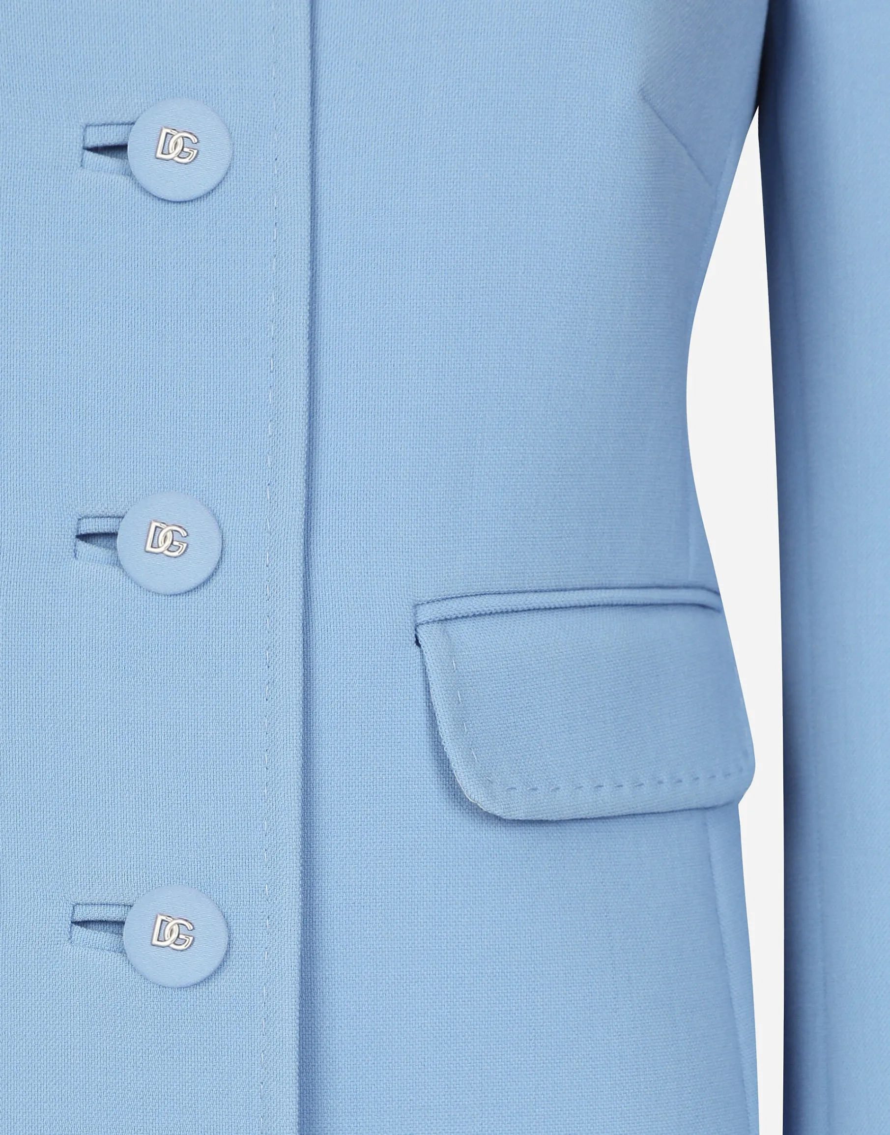 Single-breasted Gabbana wool crêpe jacket
