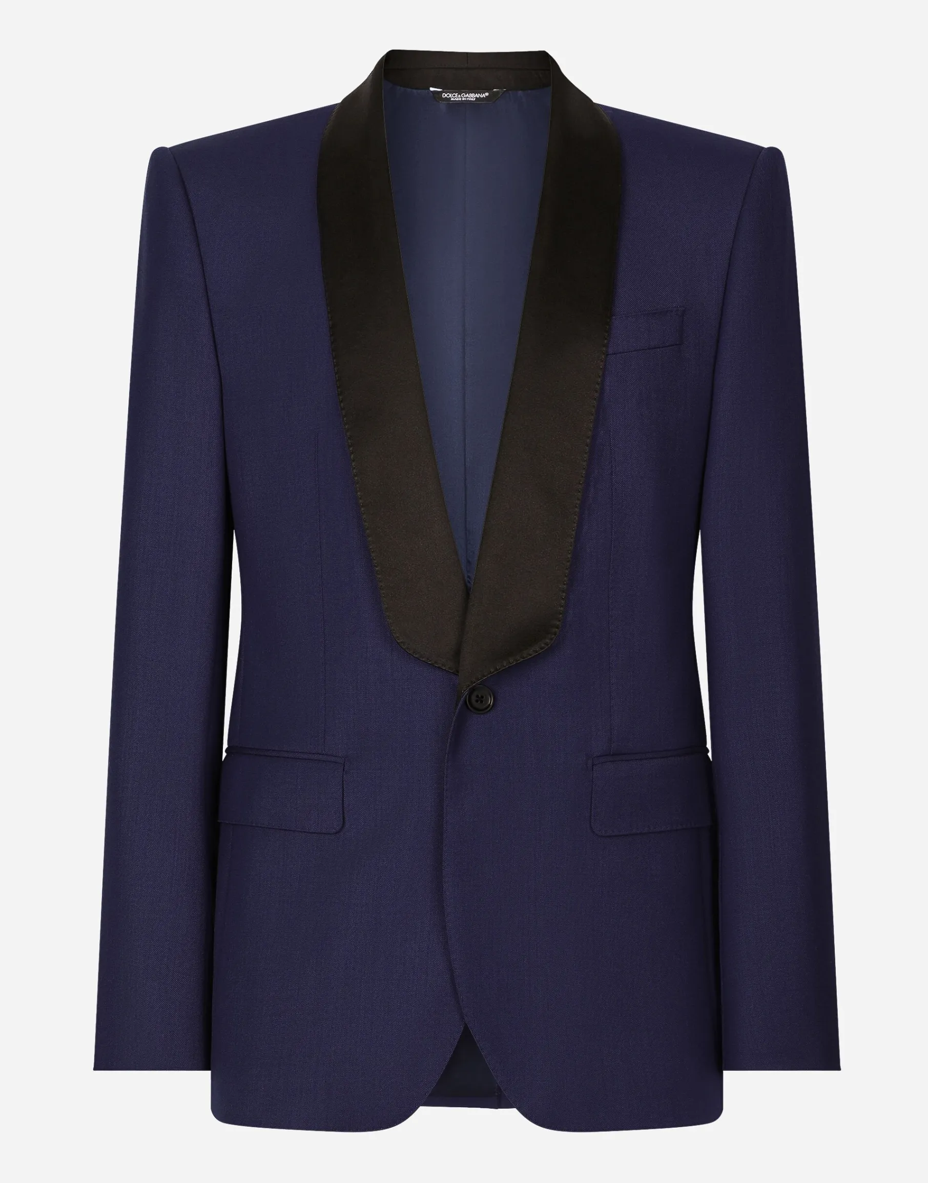 Single-breasted jacket with shawl collar