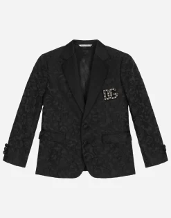 Single-breasted jacquard jacket