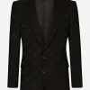 Single-breasted jacquard Sicilia-fit jacket with DG Monogram design