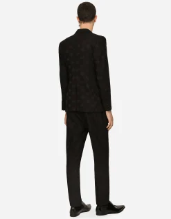 Single-breasted jacquard Sicilia-fit jacket with DG Monogram design