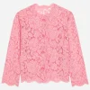 Single-breasted lace jacket