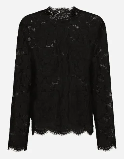 Single-breasted lace jacket