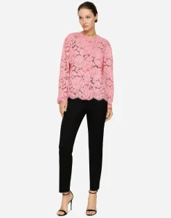 Single-breasted lace jacket