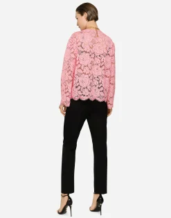 Single-breasted lace jacket