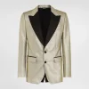 Single-breasted lamé jacquard tuxedo jacket