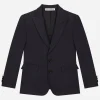 Single-breasted linen jacket