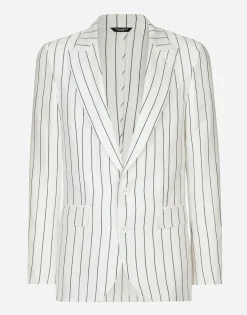 Single-breasted linen Sicilia-fit jacket