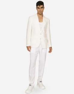 Single-breasted linen Sicilia-fit jacket