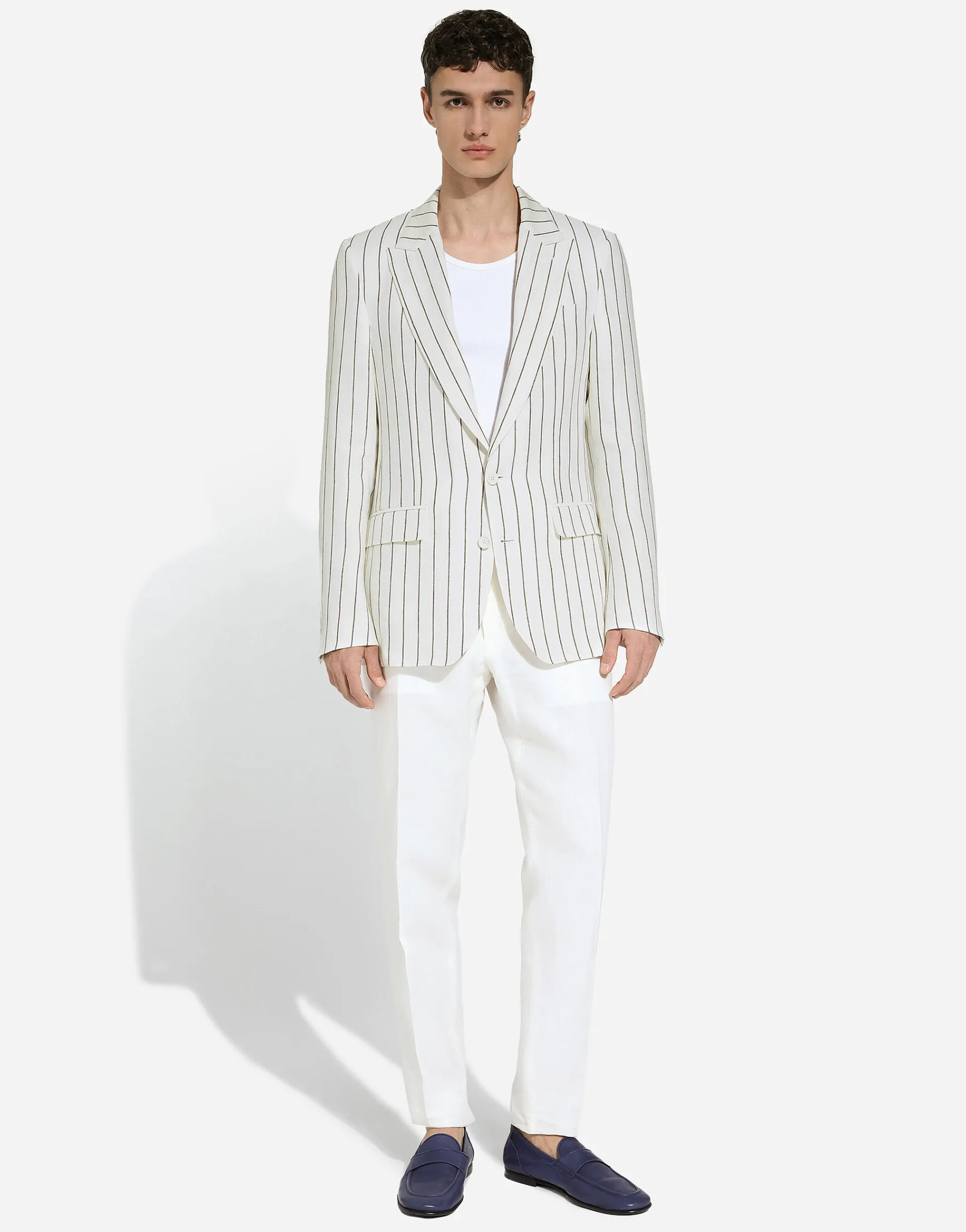 Single-breasted linen Sicilia-fit jacket