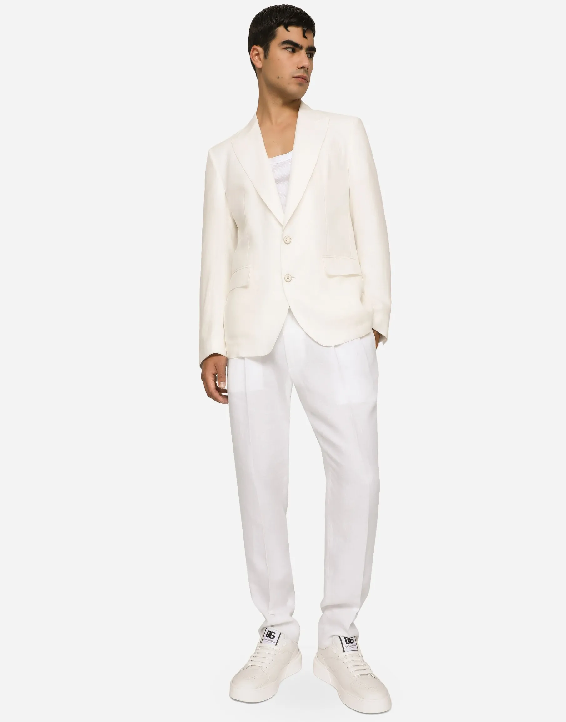Single-breasted linen Sicilia-fit jacket
