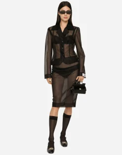 Single-breasted marquisette Dolce jacket