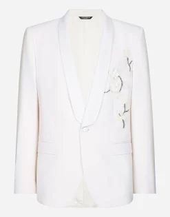 Single-breasted Martini-fit jacket with embroidery