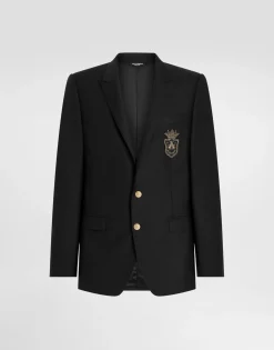 Single-breasted Martini-fit jacket with patch