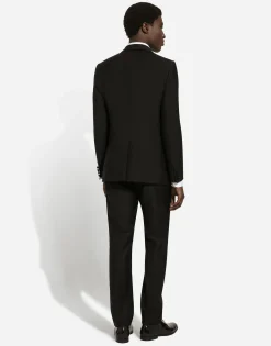 Single-breasted Martini-fit jacket with embroidered lapels