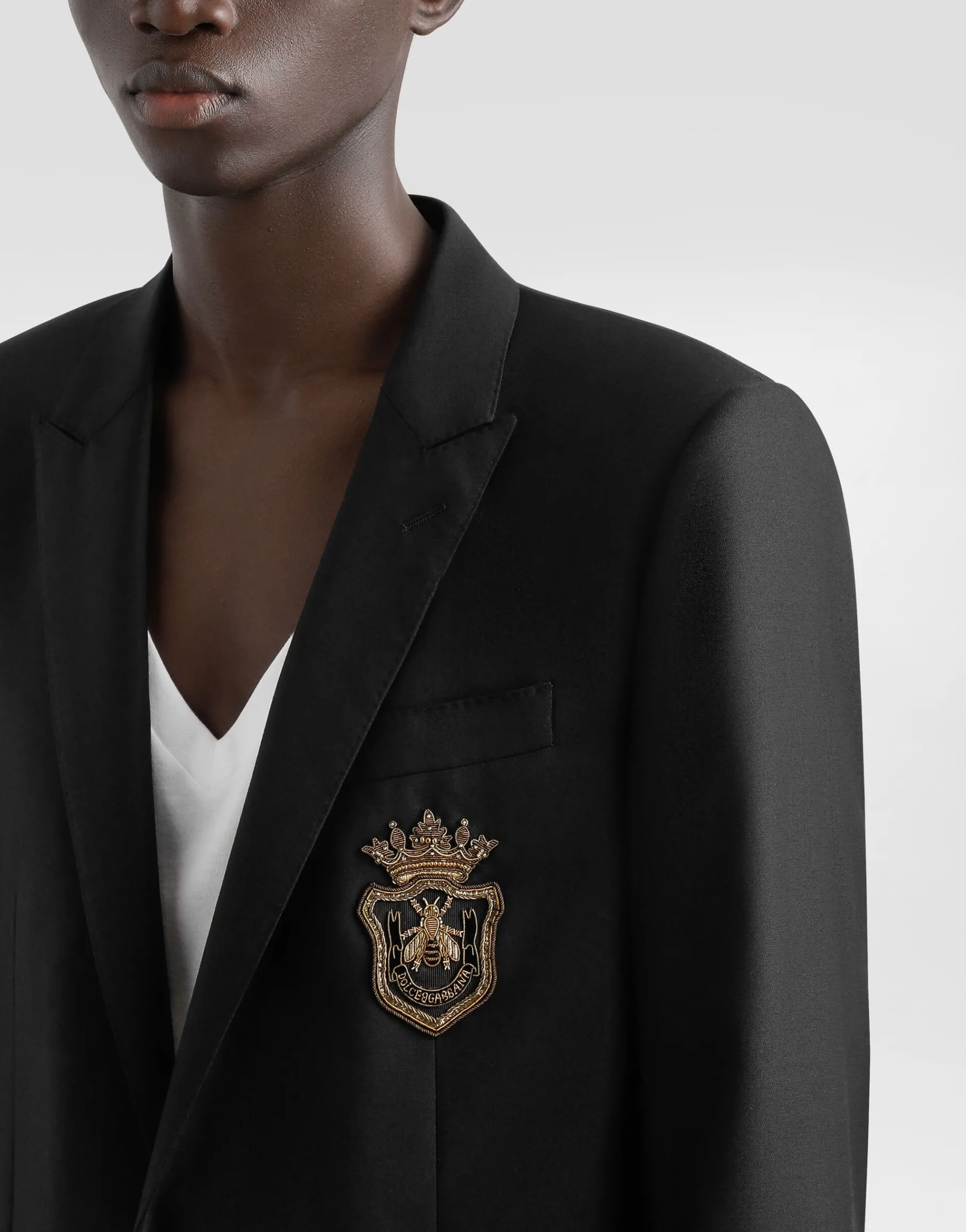 Single-breasted Martini-fit jacket with patch