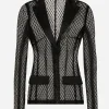 Single-breasted mesh Dolce tuxedo jacket