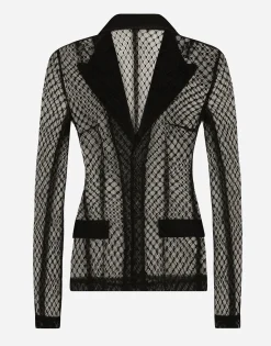 Single-breasted mesh Dolce tuxedo jacket