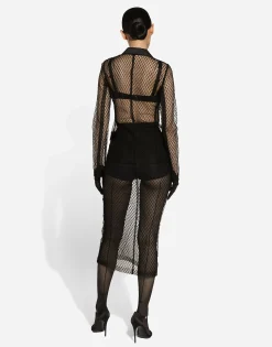 Single-breasted mesh Dolce tuxedo jacket