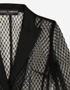 Single-breasted mesh Dolce tuxedo jacket