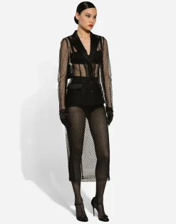 Single-breasted mesh Dolce tuxedo jacket