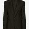 Single-breasted pinstripe wool Sicilia-fit jacket