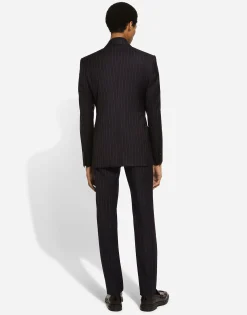 Single-breasted pinstripe wool Sicilia-fit jacket