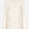 Single-breasted raschel tweed jacket