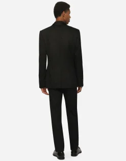 Single-breasted Sicilia-fit jacket in leopard-design wool jacquard