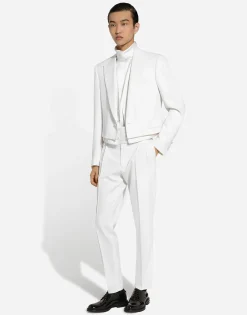 Single-breasted Sicilia-fit jacket with faux vest