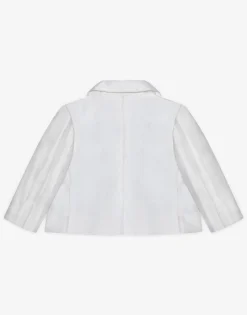 Single-breasted silk shantung jacket
