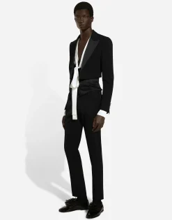 Single-breasted silk vest