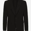 Single-breasted stretch cotton Taormina-fit jacket