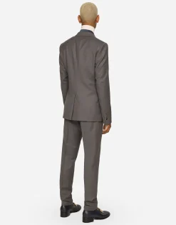 Single-breasted stretch flannel Sicilia-fit jacket