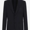 Single-breasted stretch jersey jacket