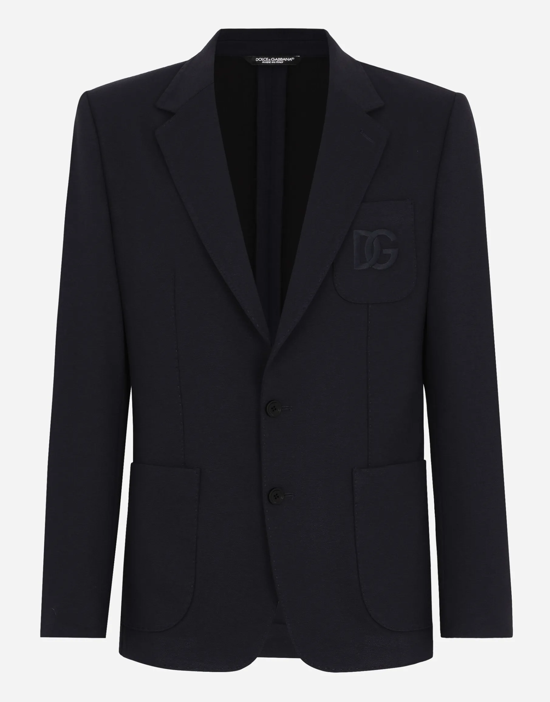 Single-breasted stretch jersey jacket