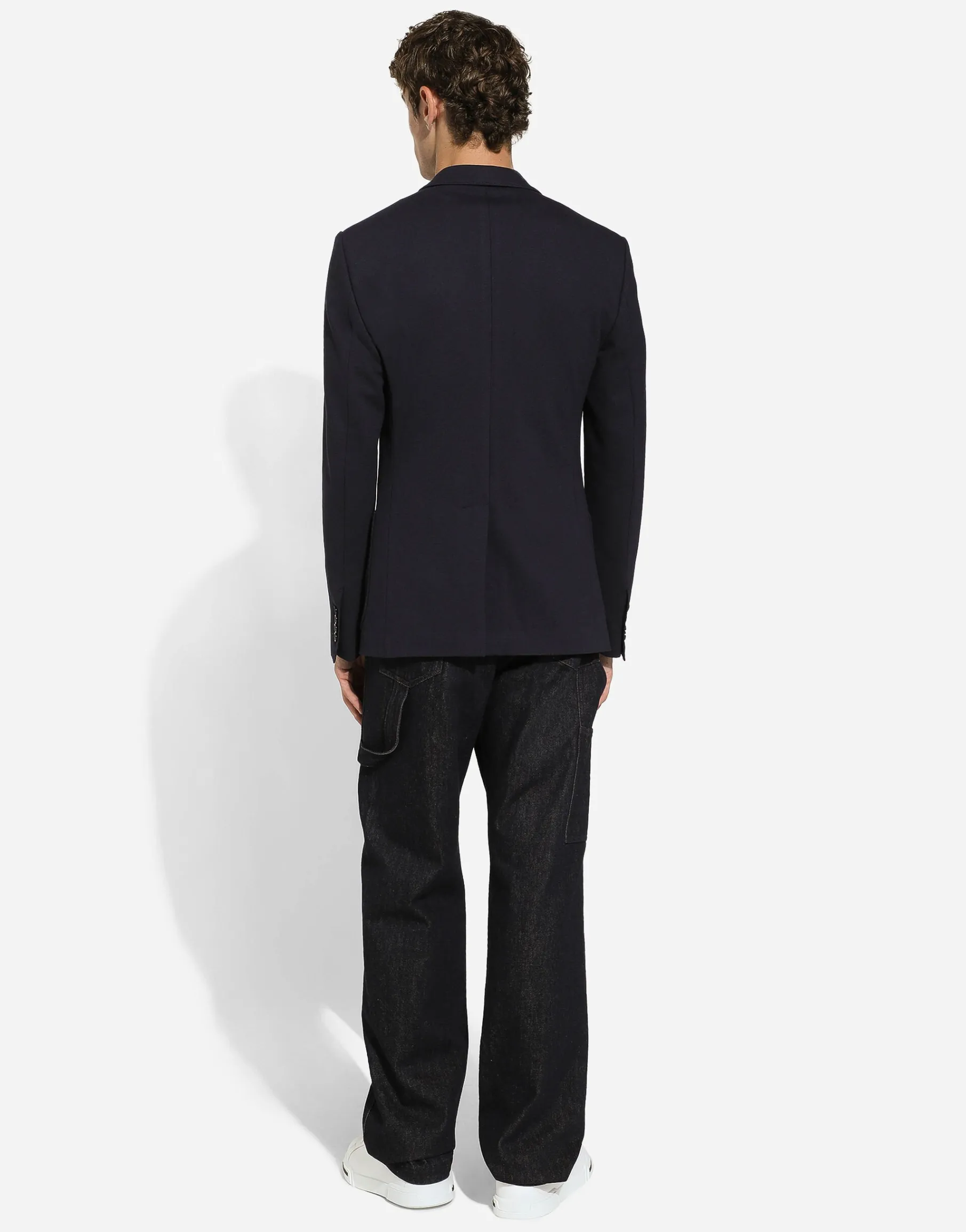Single-breasted stretch jersey jacket