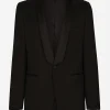 Single-breasted stretch wool Sicilia-fit tuxedo jacket