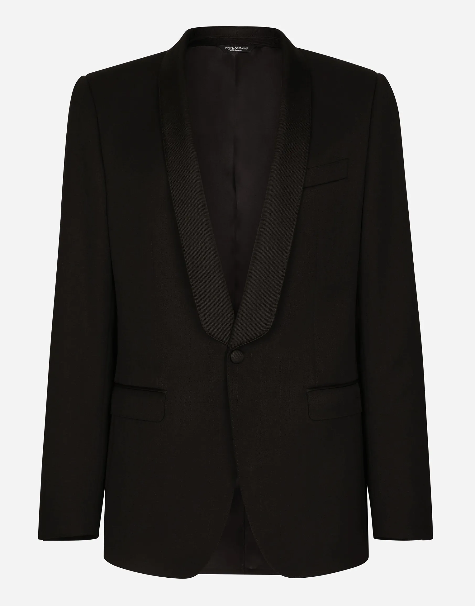 Single-breasted stretch wool Sicilia-fit tuxedo jacket