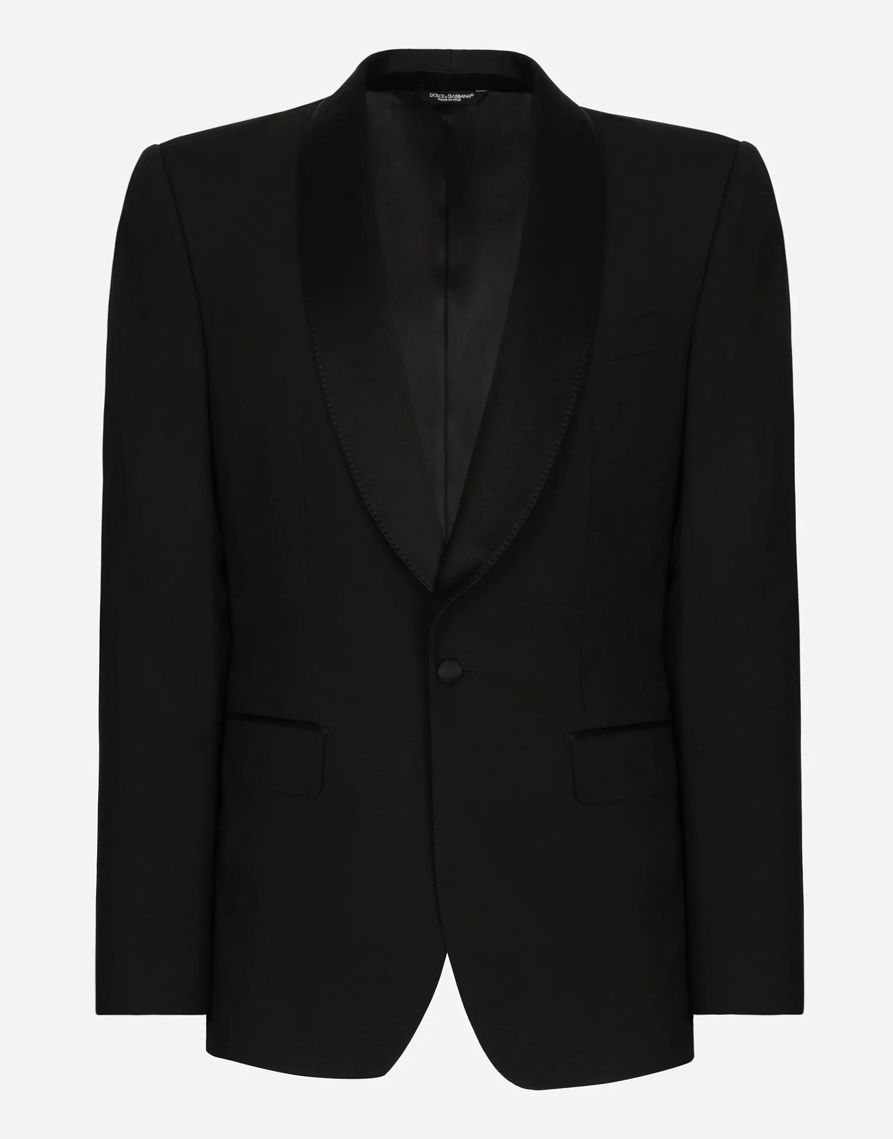 Single-breasted stretch wool Sicilia-fit tuxedo jacket