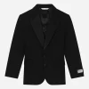 Single-breasted tuxedo jacket with logo tag