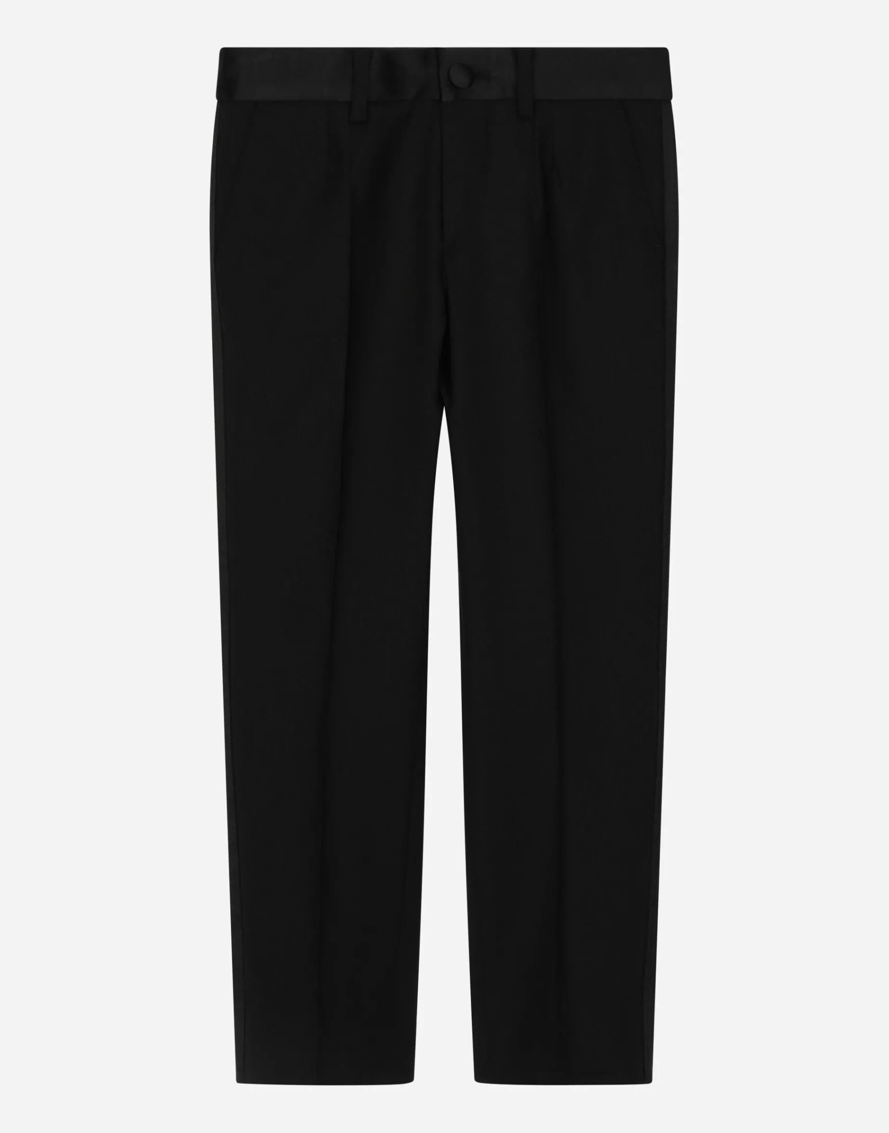 Single-breasted tuxedo suit in stretch wool