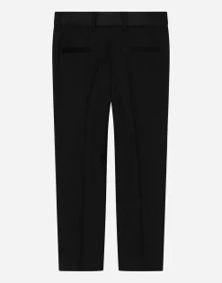 Single-breasted tuxedo suit in stretch wool