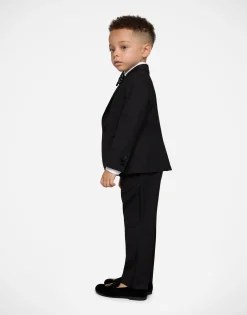 Single-breasted tuxedo suit in stretch wool