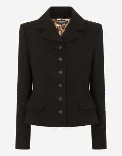 Single-breasted virgin wool jacket