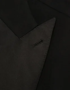 Single-breasted wool and cashmere cape