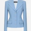Single-breasted wool crêpe Dolce jacket