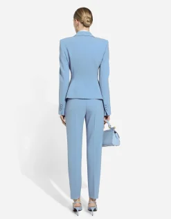 Single-breasted wool crêpe Dolce jacket