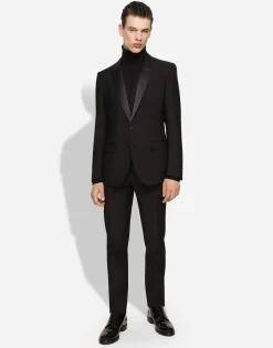 Single-breasted wool Martini-fit tuxedo suit